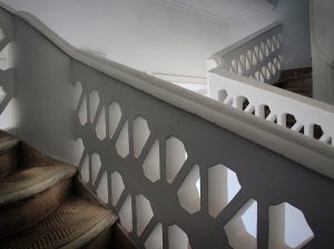 white stairs detail